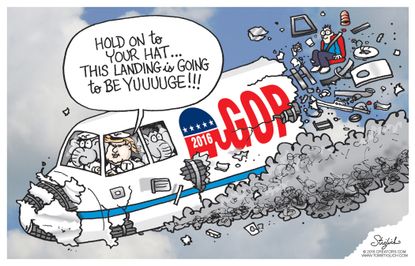 Political Cartoon U.S trump GOP 2015