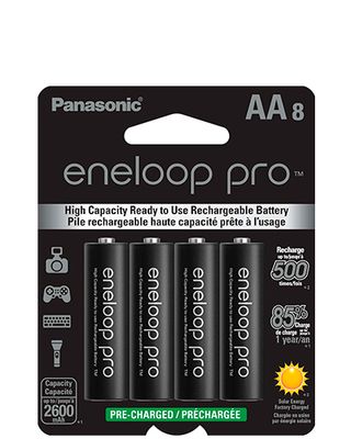 Product shot of Panasonic Eneloop Pro, one of the best rechargeable AA batteries