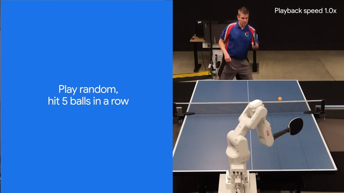 Google’s DeepMind AI can now play table tennis to a competitive level