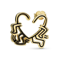 Keith Haring™ x Pandora Walking Heart Stud Earring s, £180 | Pandora