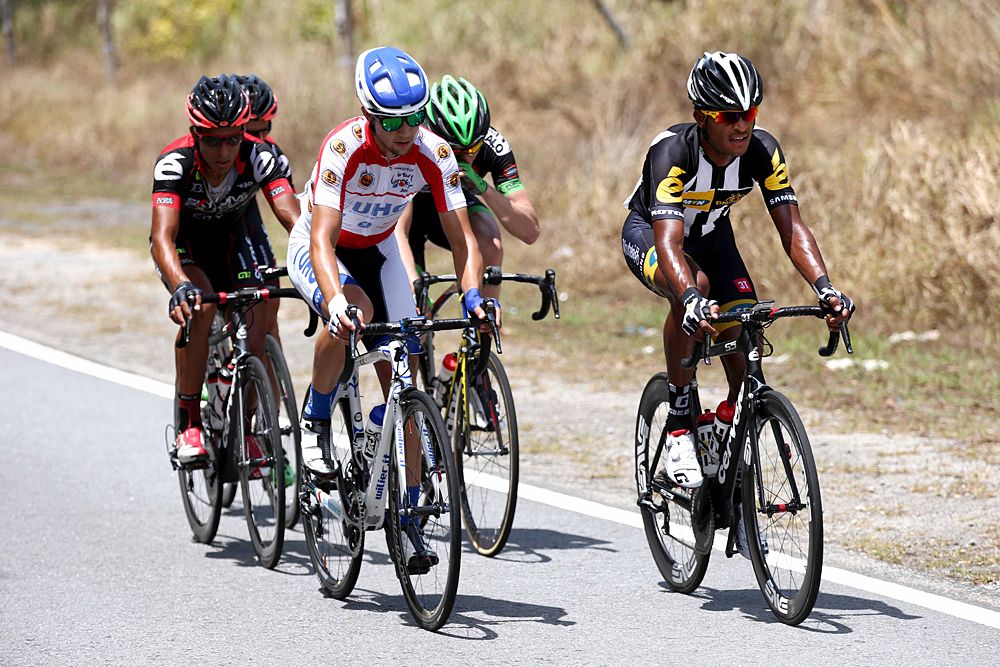 Mountain classification leader Kiel Reijnen (UnitedHealthcare)
