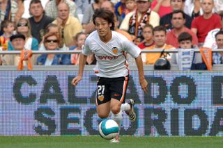 David Silva on the ball for Valencia in October 2006.