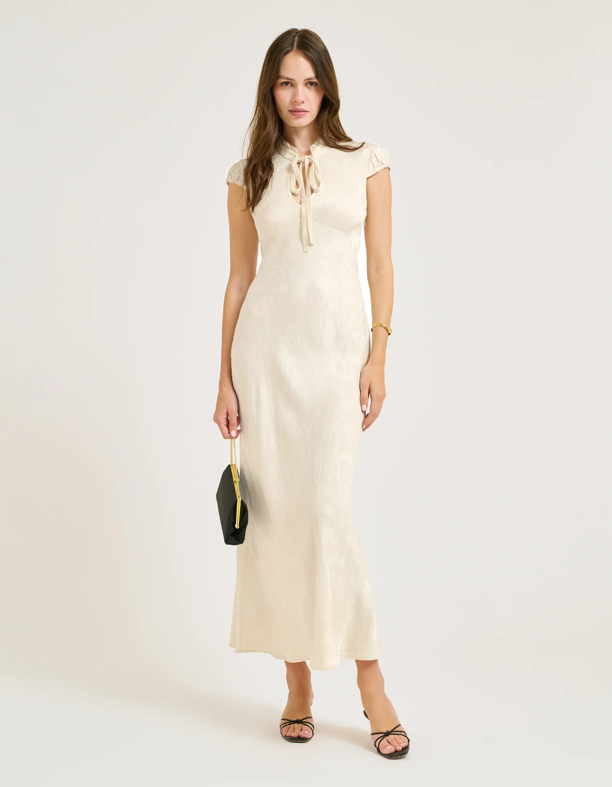 Portofino Maxi Dress | Ivory Jacquard