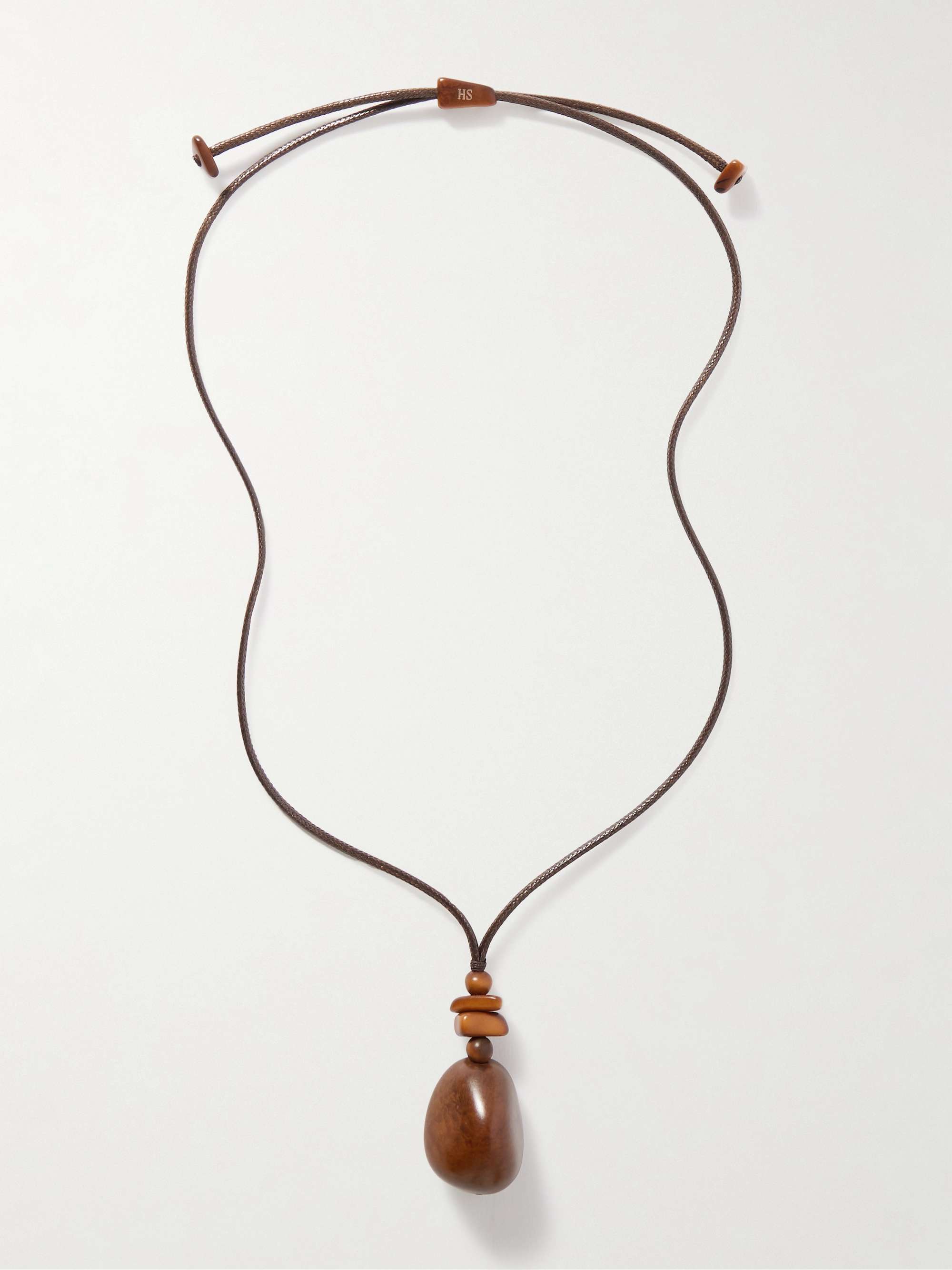 The Pendant Tagua and Leather Necklace