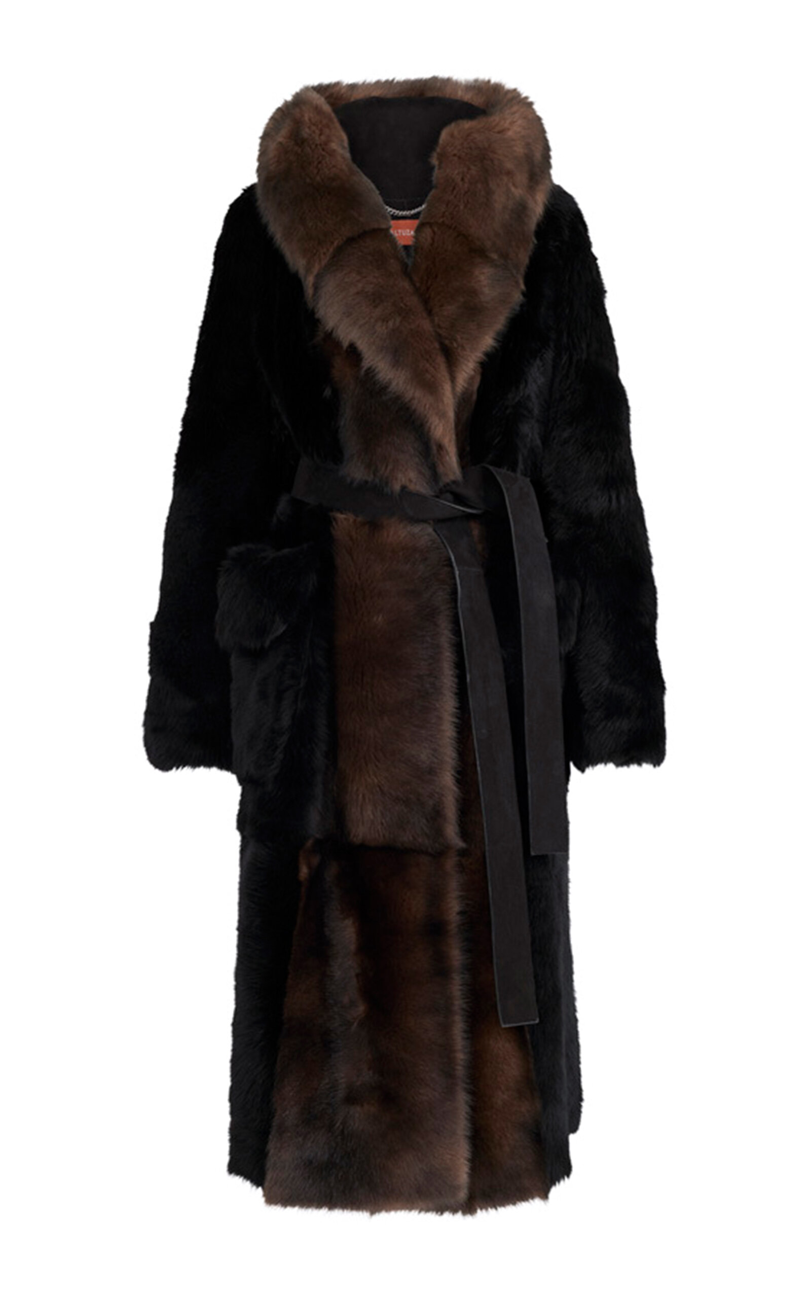 Geoff Shearling-Trimmed Leather Coat