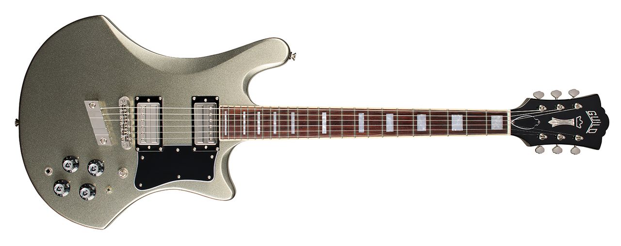 The Guild Newark St. Collection S-300 Deluxe is offered in Neptune blue and Sterling silver Metallic finishes