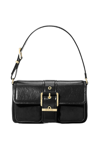 Michael Kors Colby Medium Crackled Leather and Suede Shoulder Bag (Was $298) 