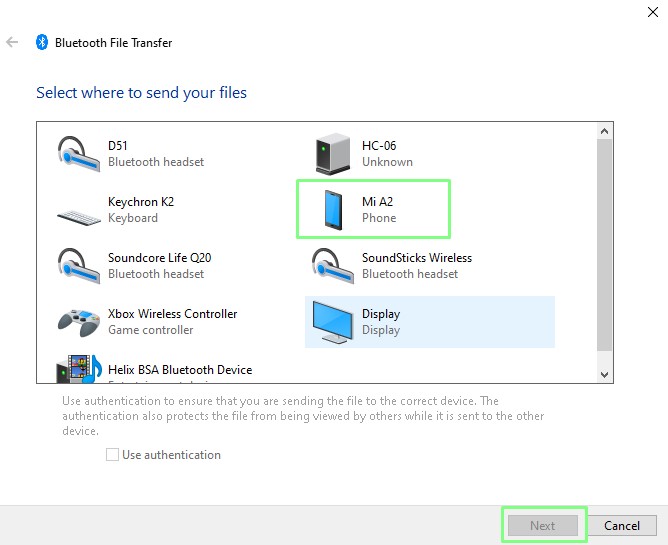 Windows 10 Bluetooth file sharing