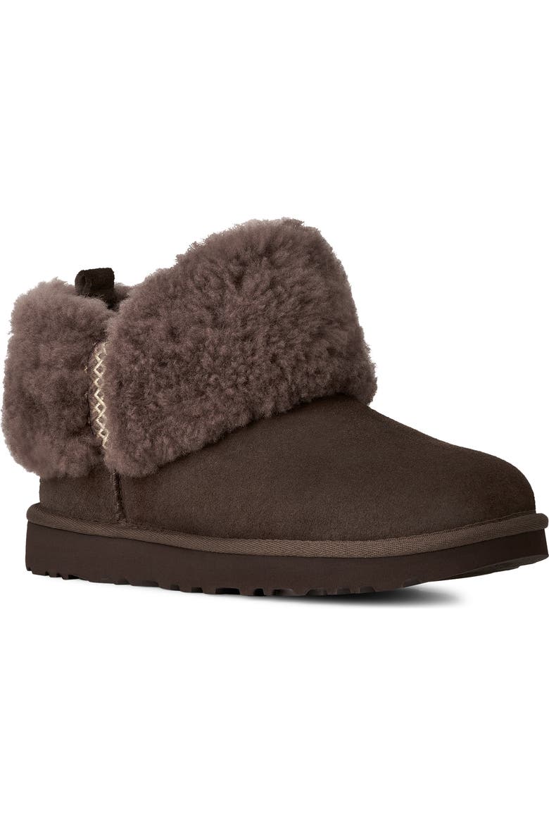 Ultra Mini Braid Genuine Shearling Bootie