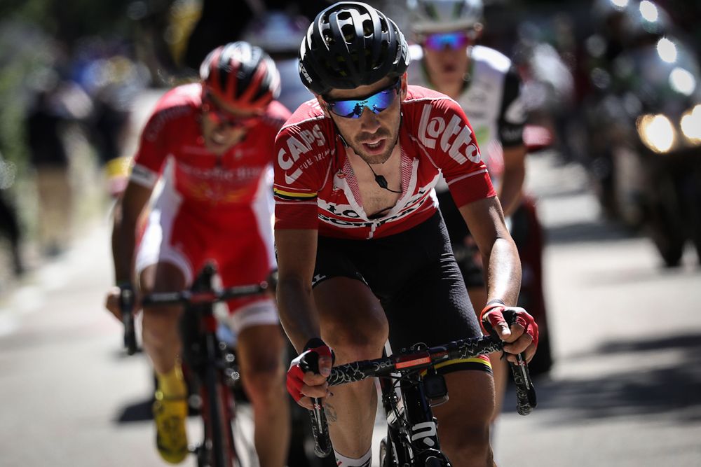Thomas De Gendt in the breakaway during stage 12