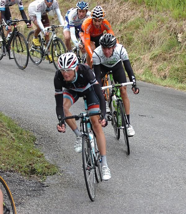 Luxembourg champion Fr&auml;nk Schleck (Leopard Trek) descends to Gap.