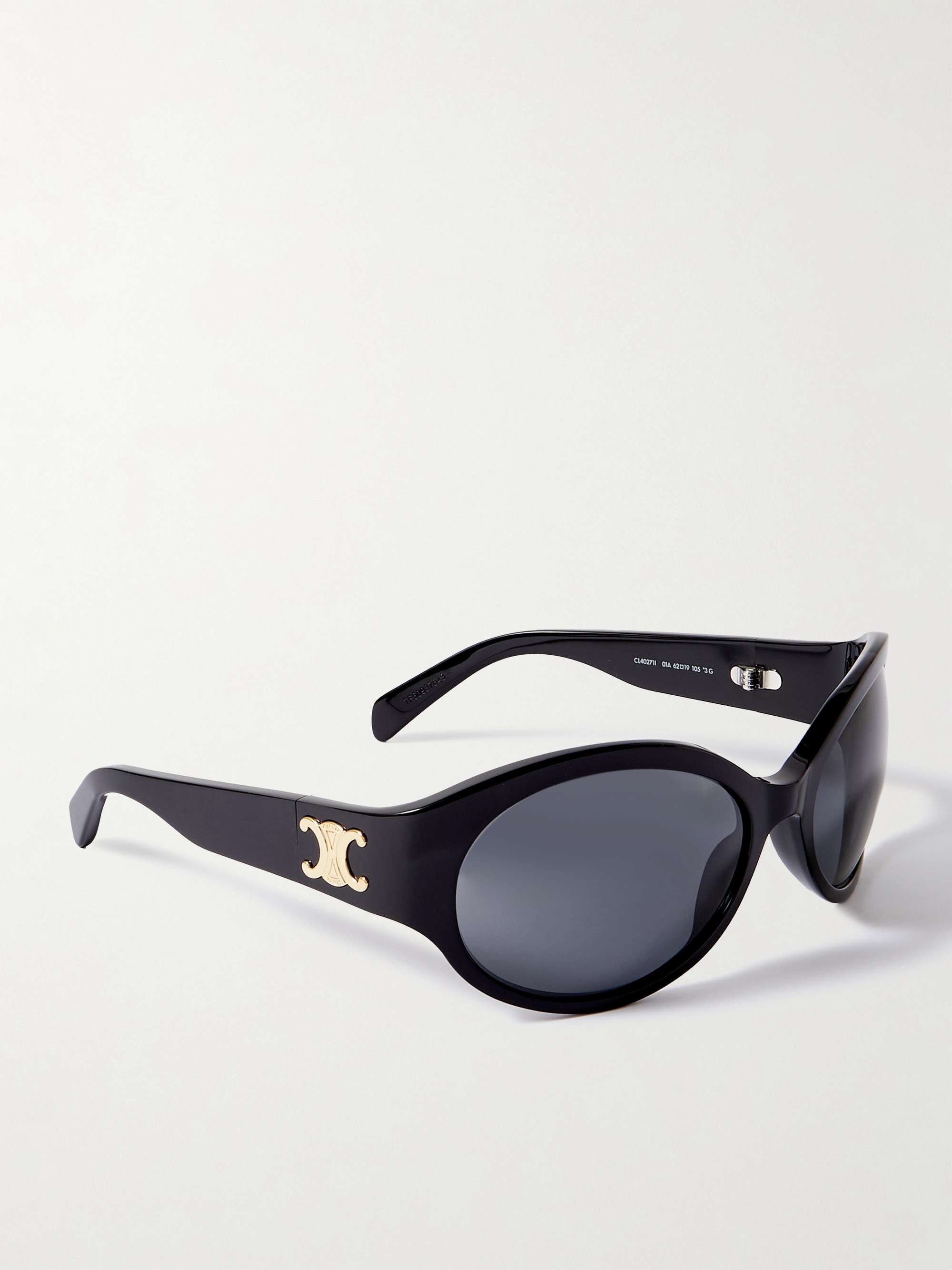 Triomphe Oversized Round-Frame Acetate Sunglasses