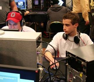 Members of team Revolutions Sports engage the enemy during a Counter-Strike match.