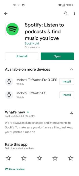 Google Play Store Wear Os App Install Screenshot