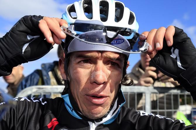 Rigoberto Uran (Omega Pharma-Quickstep) after the Monte Zoncolan
