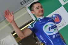 Christophe Laborie (Saur - Sojasun) on stage for winning the sprint classification.