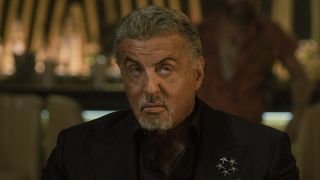 Dwight Manfredi looking angrily at someone in casino in Tulsa King Season 3 finale