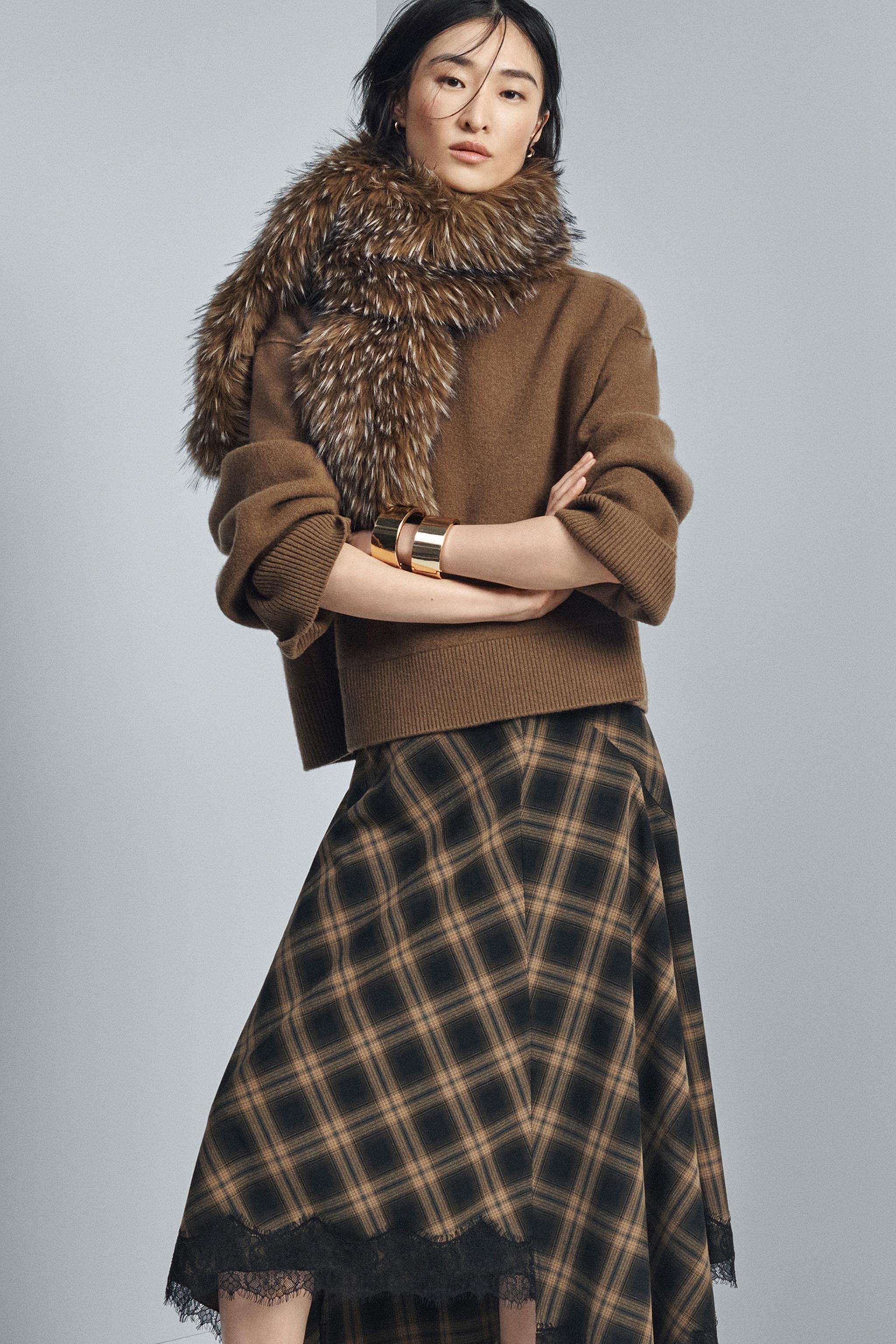 Zw Collection Limited Edition Check Lace Skirt