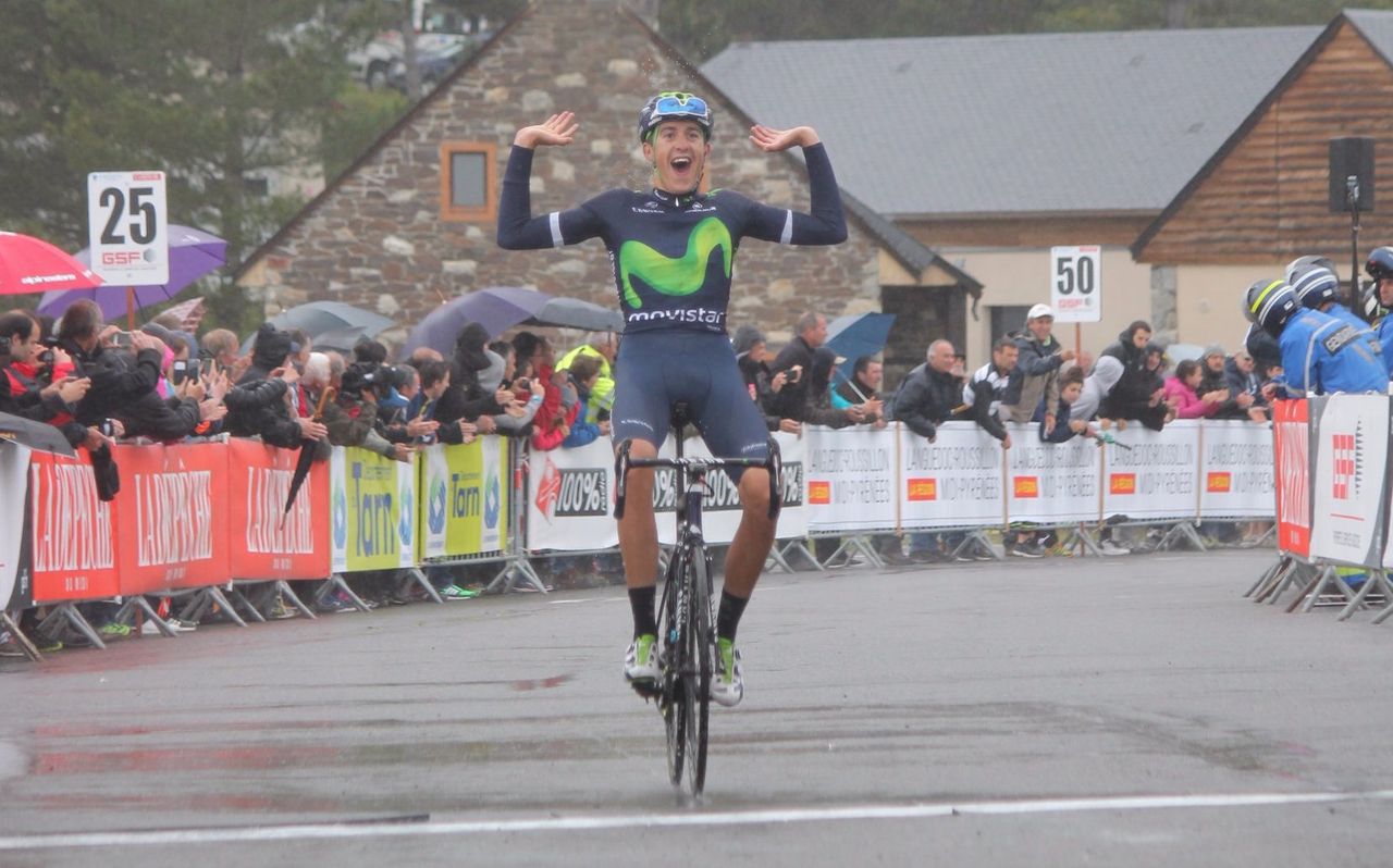Marc Soler (Movistar) celebrates his stage win