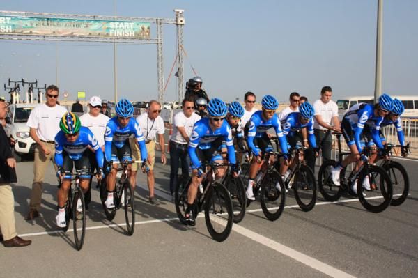 Garmin-Barracuda were comfortable winners of the time trial in Qatar