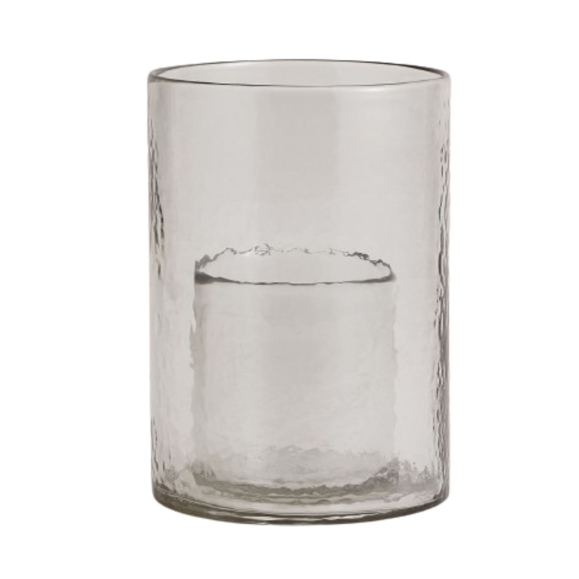Mottled Glass Hurricane Candle Holder
