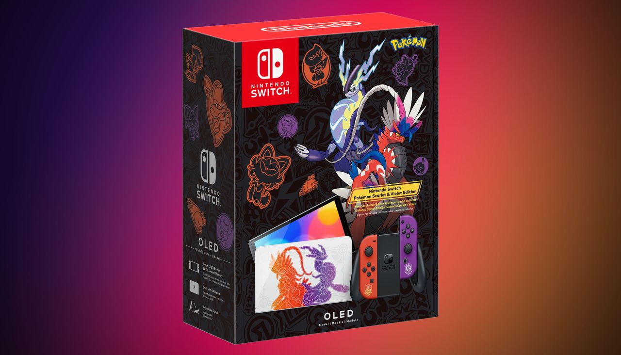 Nintendo Switch OLED Pokemon Scarlet and Violet Edition in box