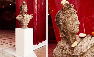 Tony martelli sculptures for john galliano debut for maison margiela