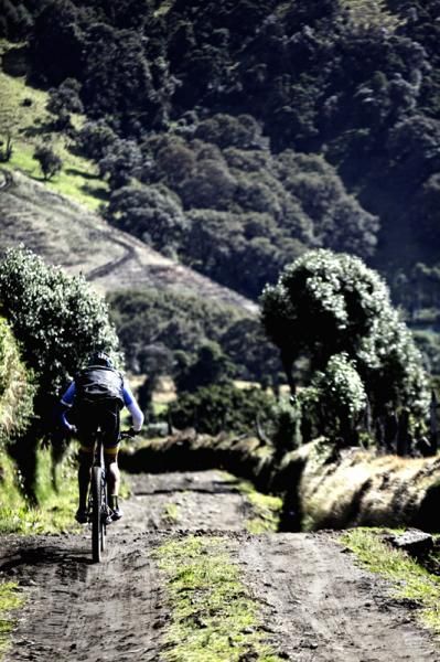 The descent is fast and technical