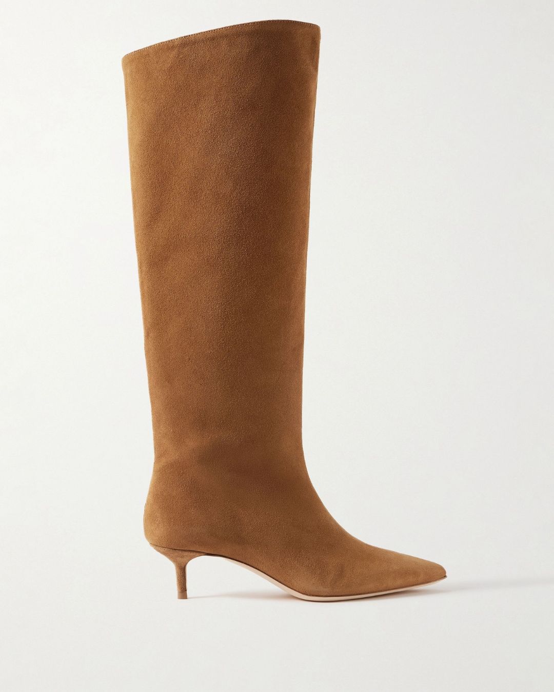 brown suede knee-high boots from staud