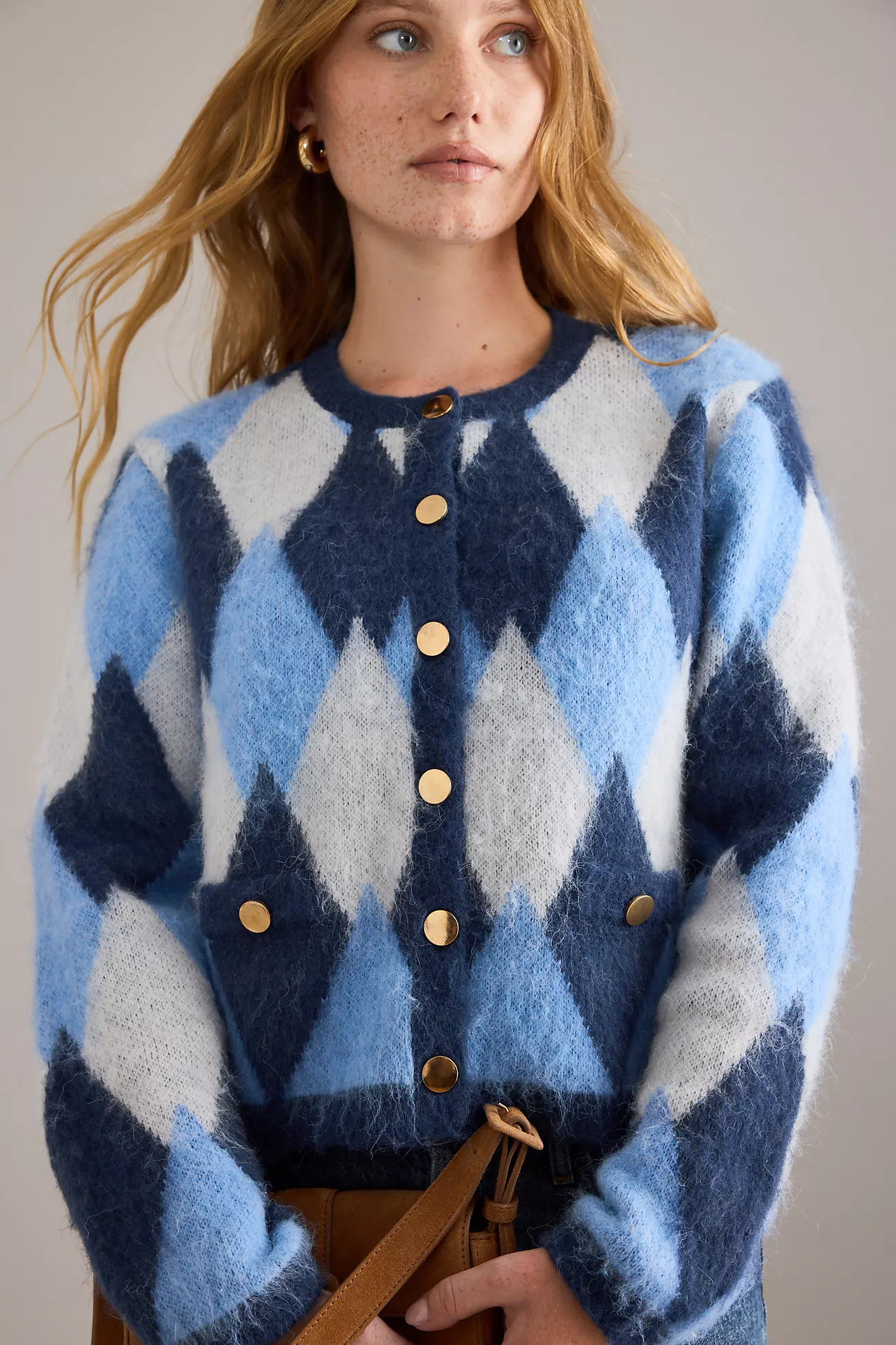 By Anthropologie Argyle Cardigan