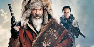 Fatman Mel Gibson and Walton Goggins packing heat in the snow
