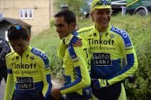 Alberto Contador (Tinkoff Saxo) before a training session in Leeds