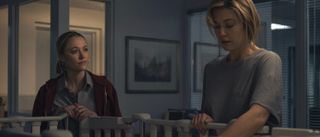 Maika Monroe and Mary Elizabeth Winstead in The Hand That Rocks The Cradle