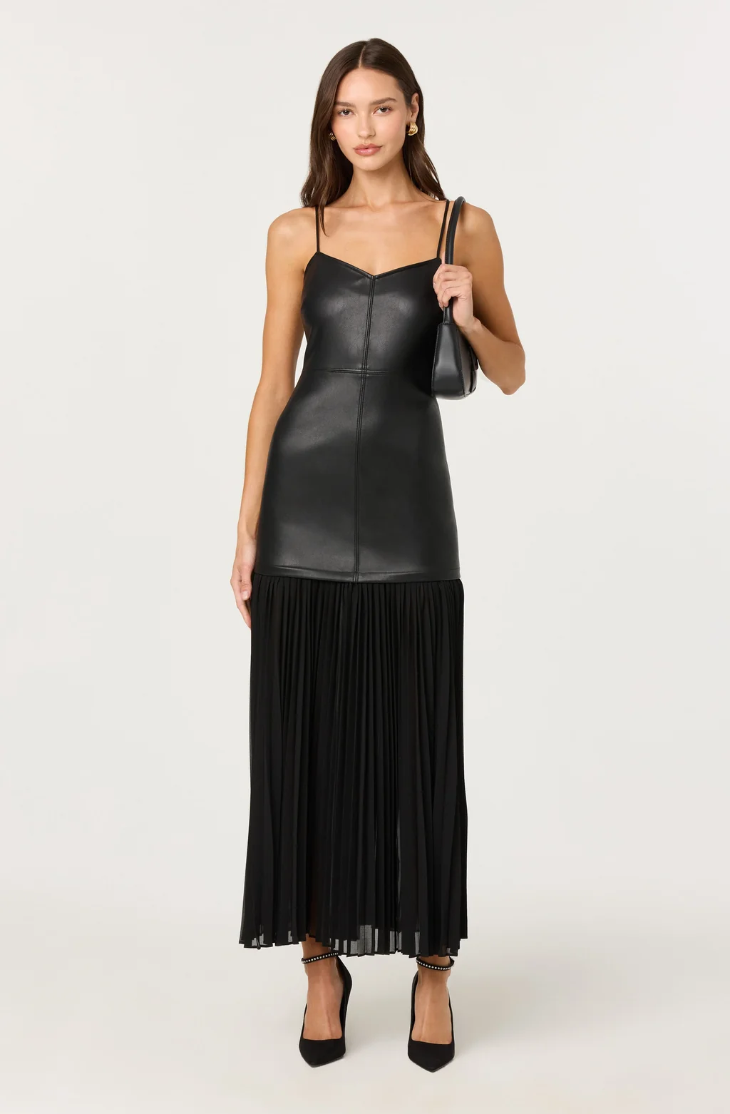 ASTR the Label, Lezith Faux Leather Maxi Dress