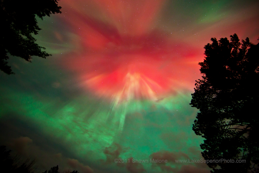 Photographer Shawn Malone of Marquette, Mich., took this dazzling photo of the spectacular Oct. 24, 2011 northern lights display. 