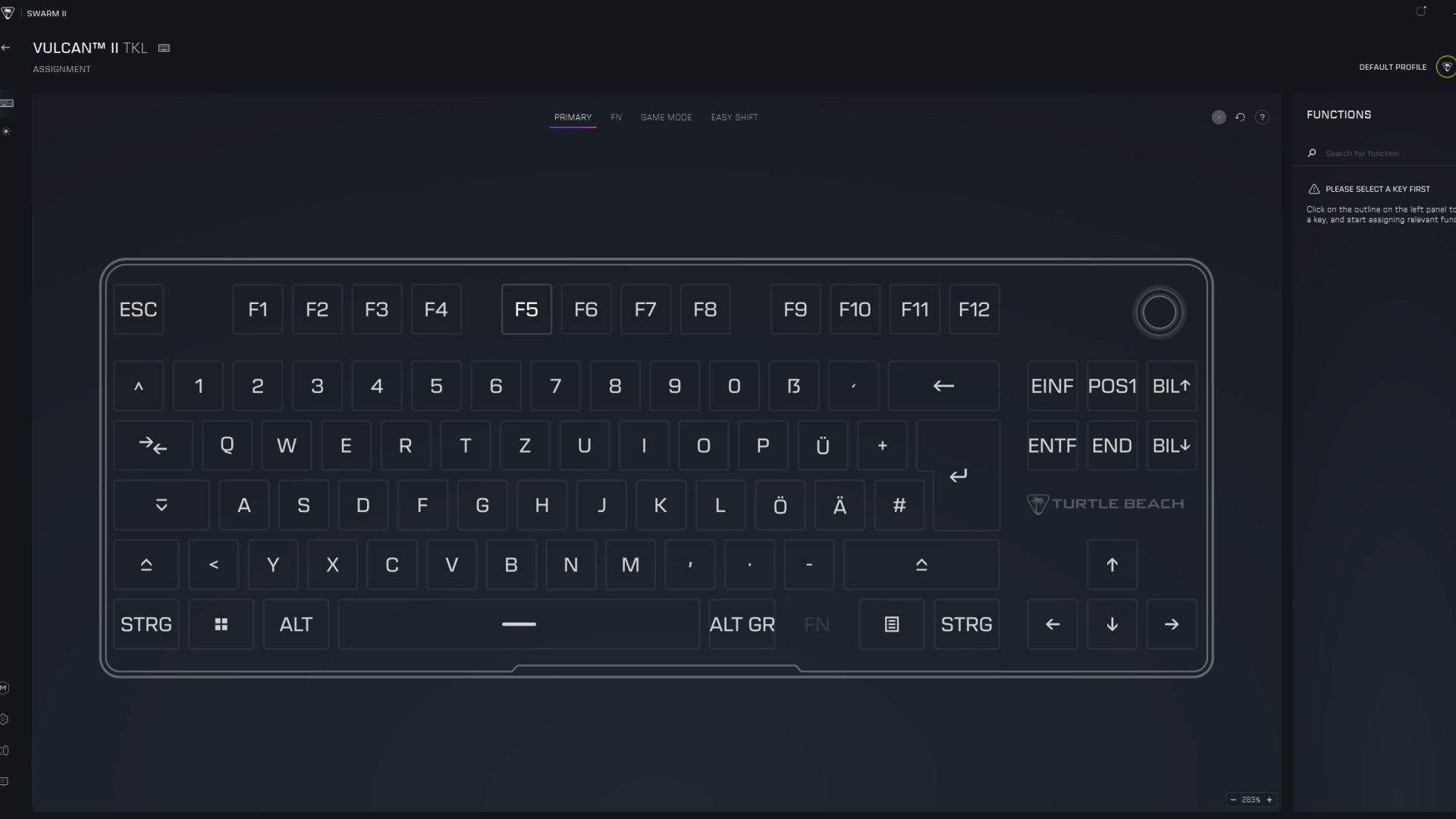 Turtle Beach Swarm software for Vulcan II TKL gaming keyboard