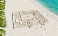 Miami Art Week 2023: maze on beach