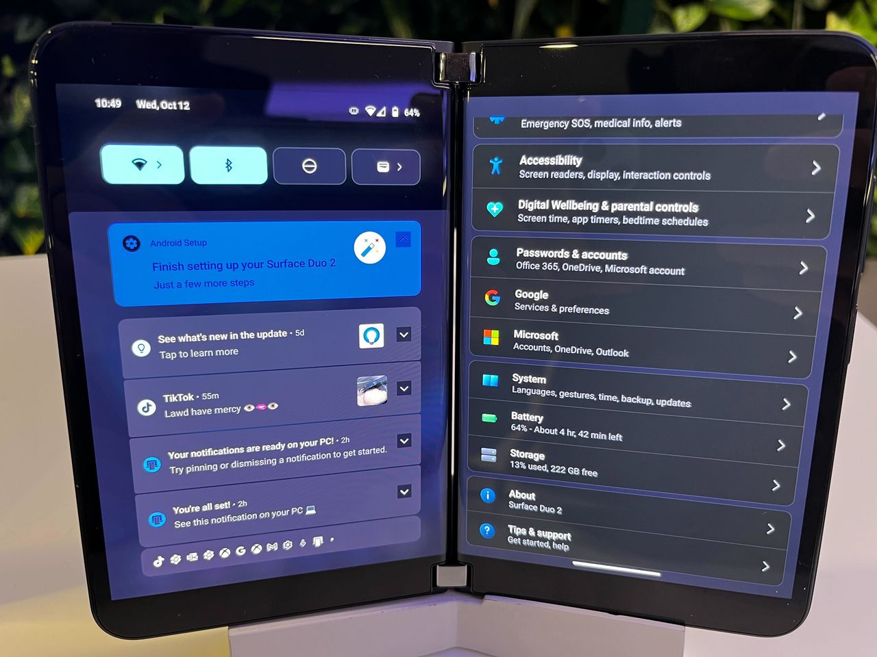 Surface Duo with Android 12L