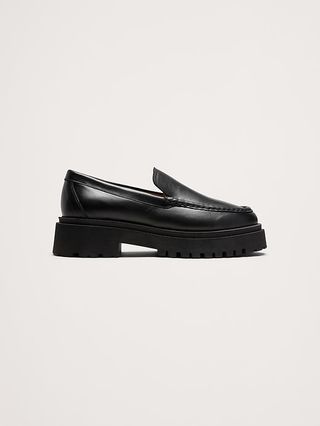 Italian Leather Lug-Sole Loafer