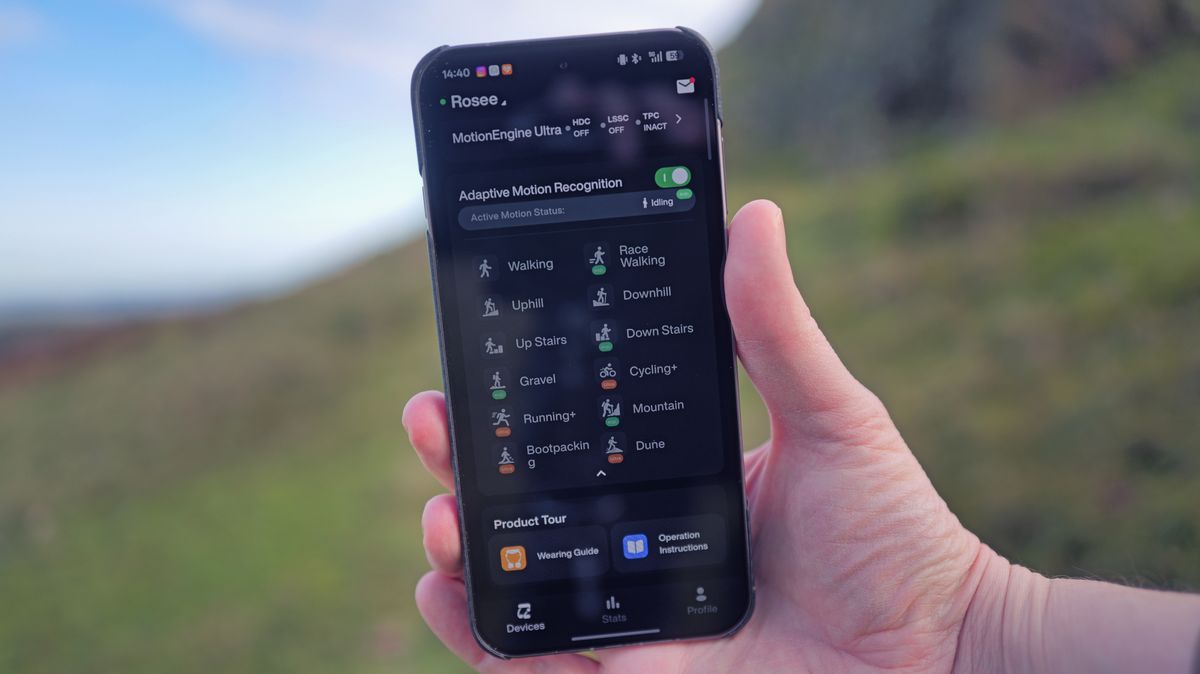 Person showing an app on their phone screen