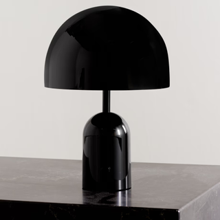 black domed table lamp