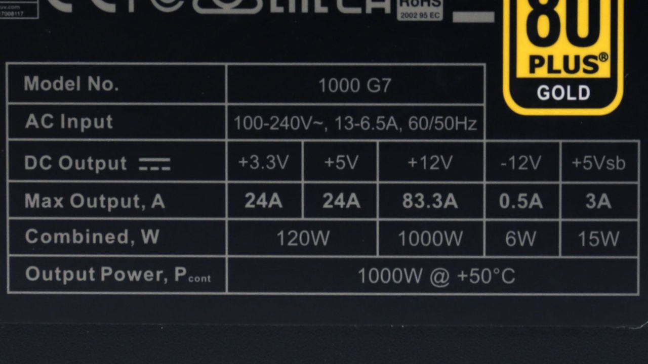 EVGA 1000 G7