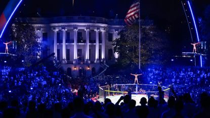 UFC cage match outside White House