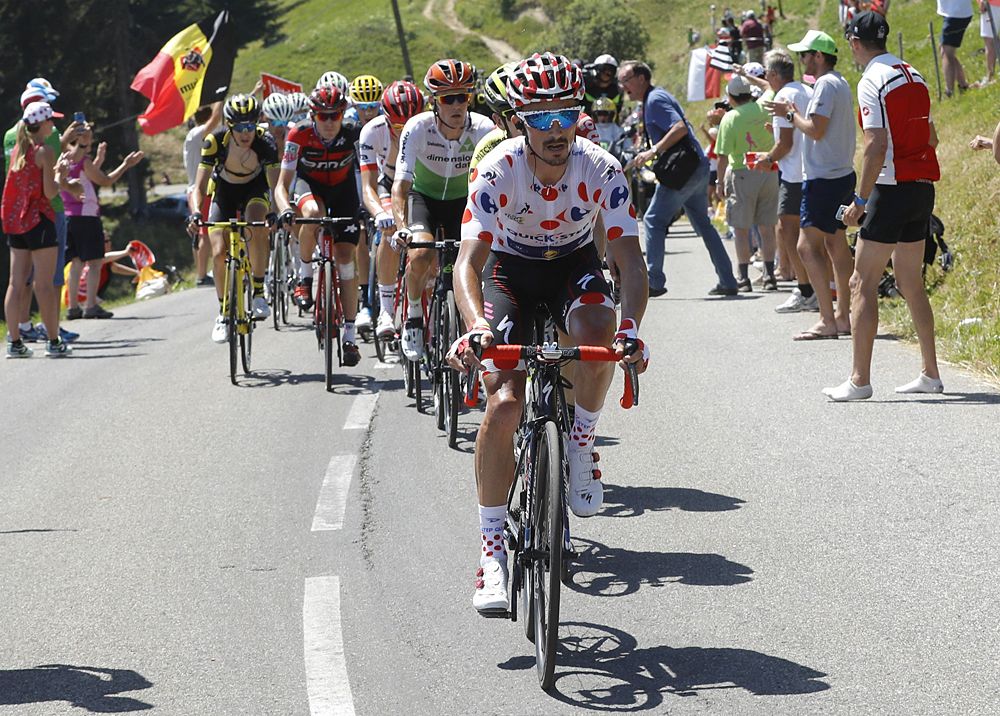 Julian Alaphilippe (Quick-Step Floors) at the front of the breakaway, stage 11 at the Tour de France