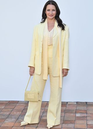 Kristin Davis attends the "Les Sculptures" Jacquemus' Fashion Show at Fondation Maeght on January 29, 2024 in Saint-Paul-De-Vence, France. (