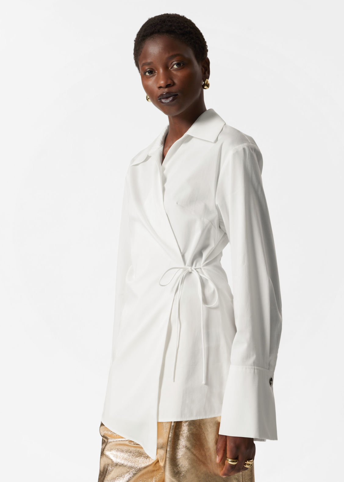 Cotton Wrap Shirt