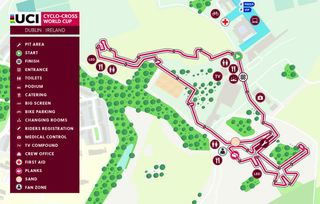 UCI Cyclocross World Cup Dublin 2024 map