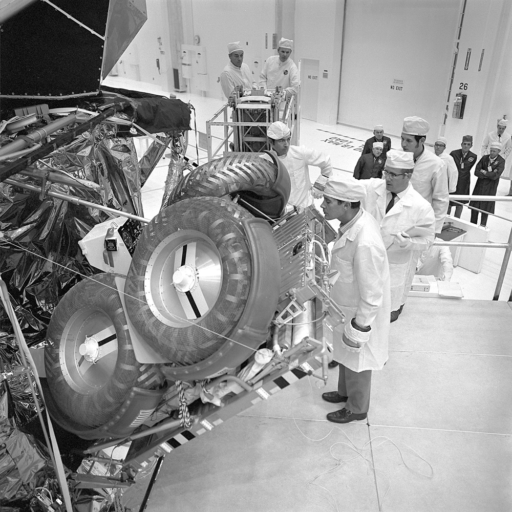 Space History Photo: Apollo 16 Astronauts Inspect Lunar Rover | Space