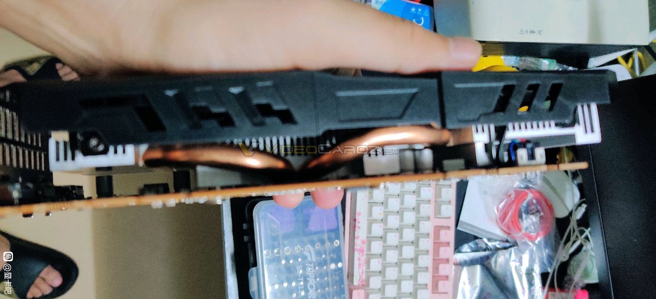 A graphics card rumored to be the upcoming AMD Radeon RX 6600XT