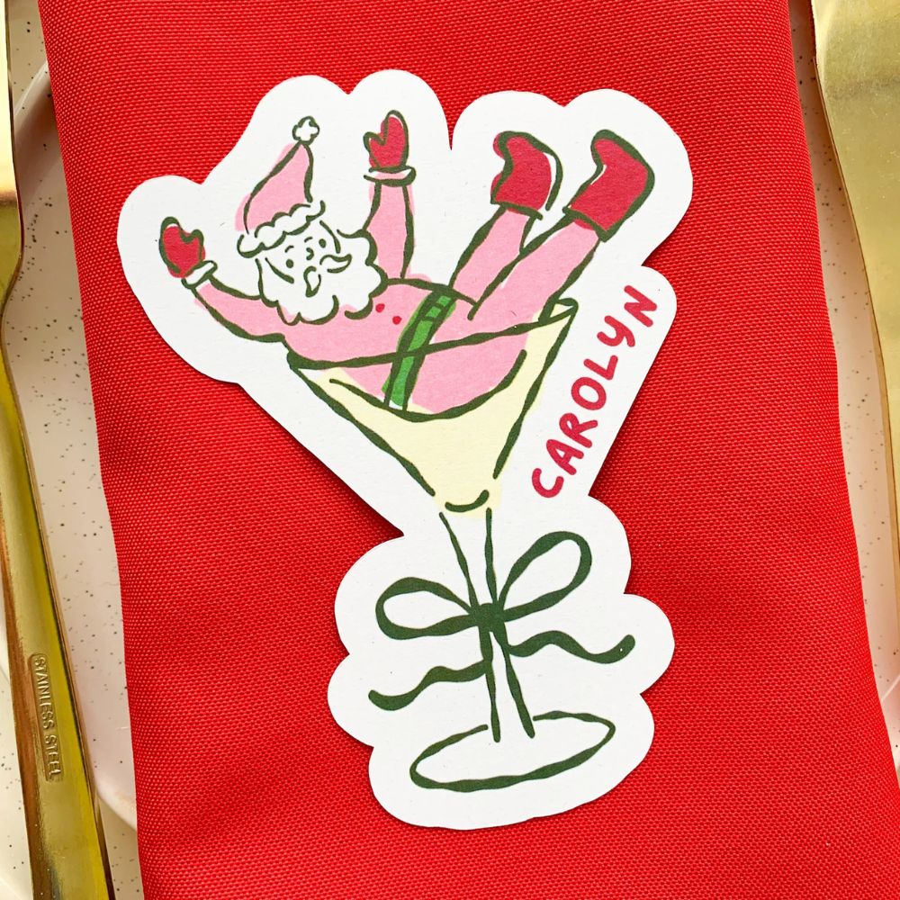 Santa hand-drawn place card